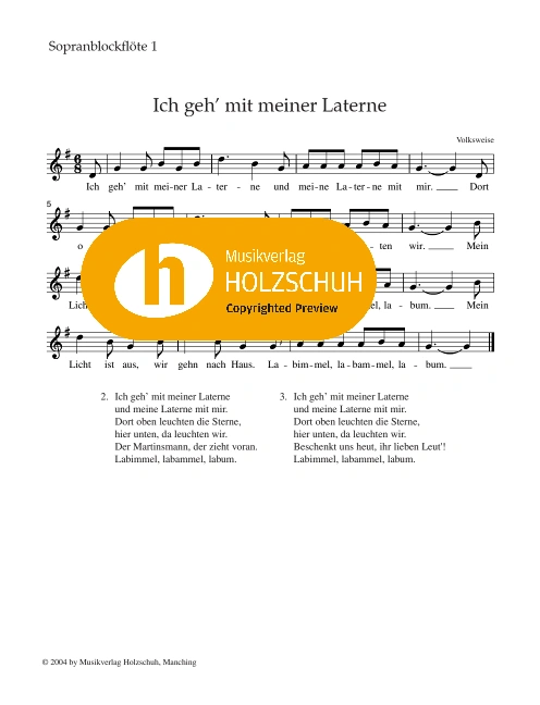 Ich geh mit meiner Laterne